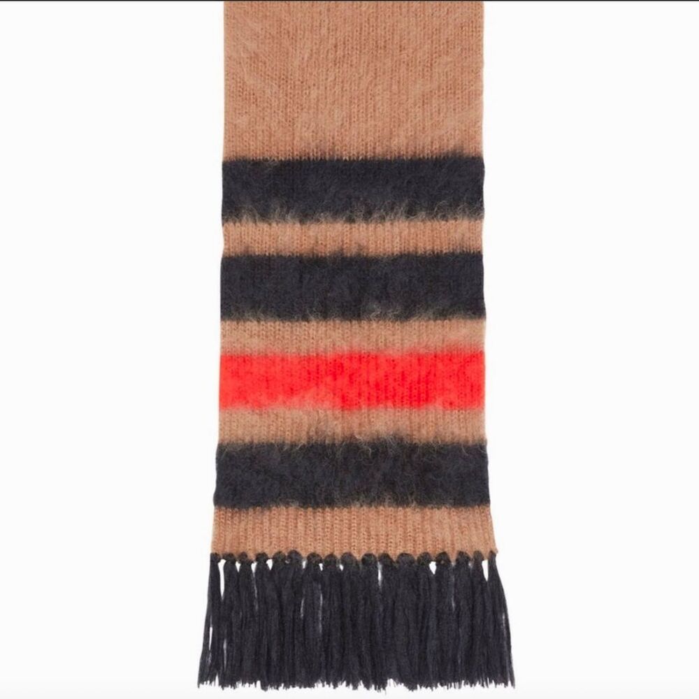 πNWOTπBurberry Graphic Stripe Mohair Silk Scarf - Picture 7 of 9